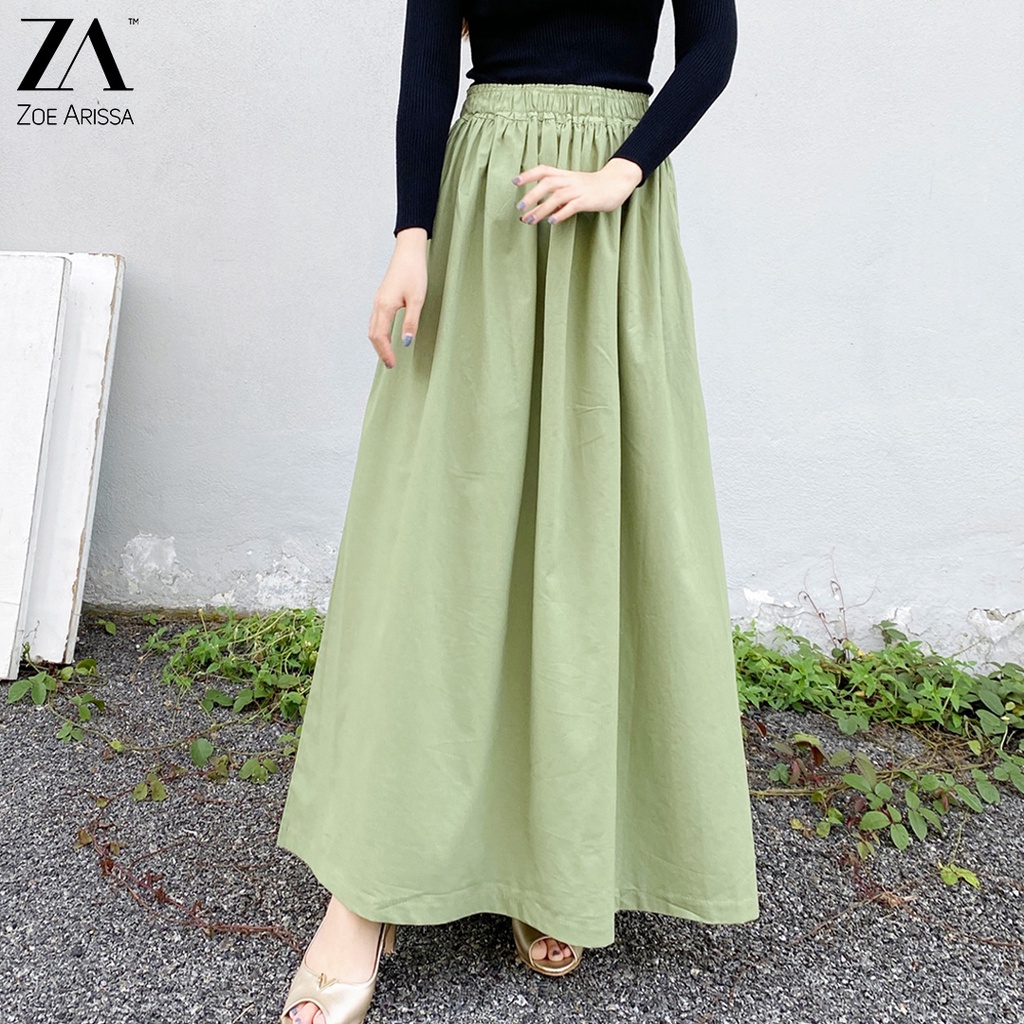 ZOE ARISSA MUSLIMAH SKIRT WOMEN LONG SKIRT MUSLIMAH COTTON Avily ...