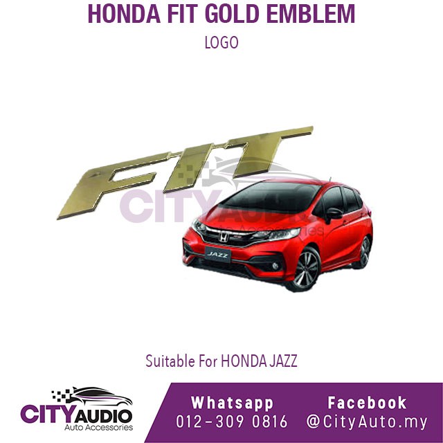 HONDA JAZZ Gold FIT Logo / Emblem  Shopee Malaysia