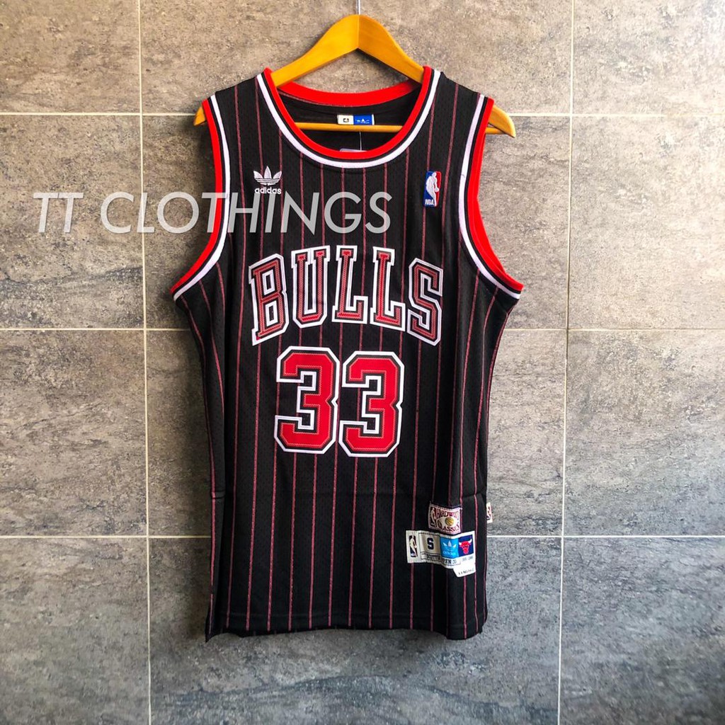 [Malaysia Ready Stock] Pippen Black Retro Chicago Bulls NBA Jersey