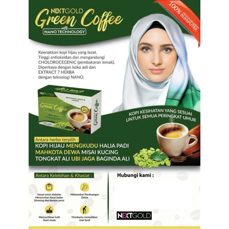 Kopi Hijau Diet Green Coffee Kopi Hijau Next Gold Shopee Malaysia