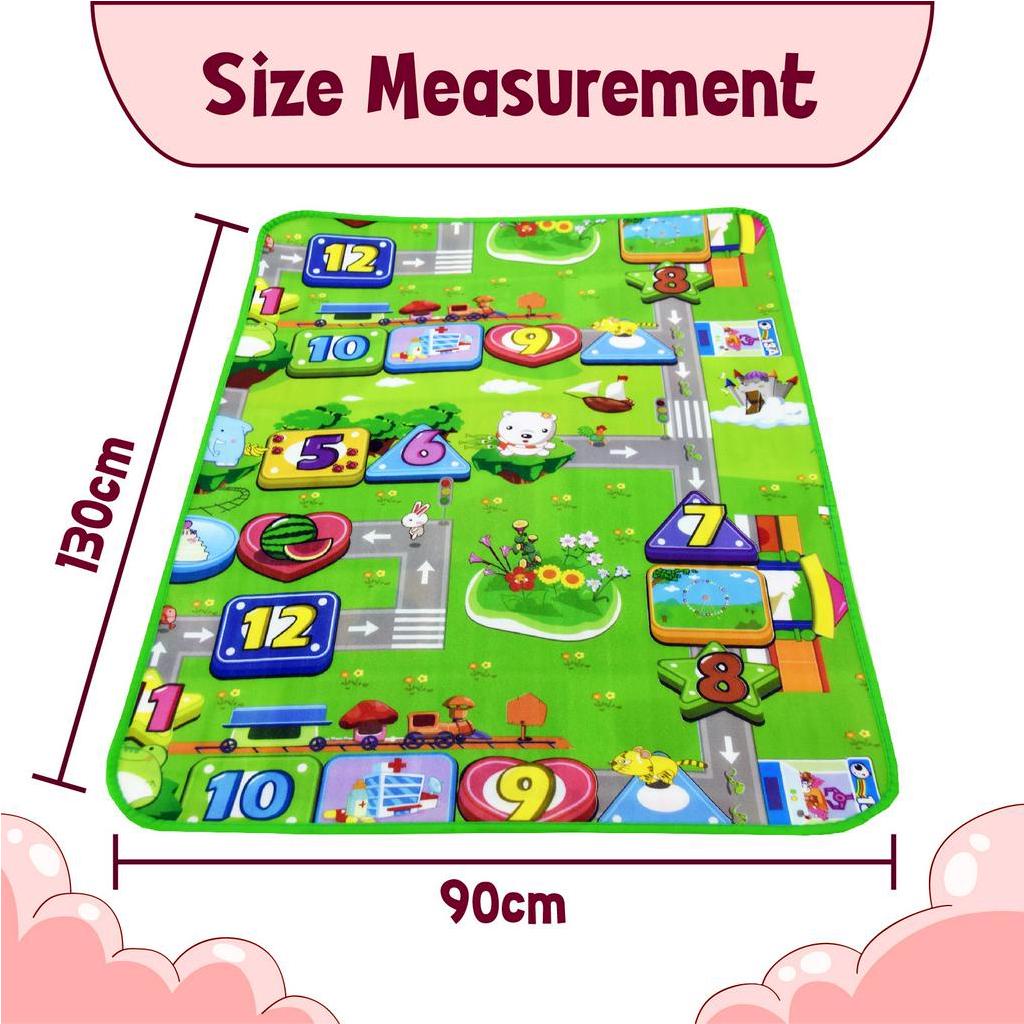 BABY MAT 2 in 1 Double Sided Flower Mat90cm x 130cm (LSize) RANDOM