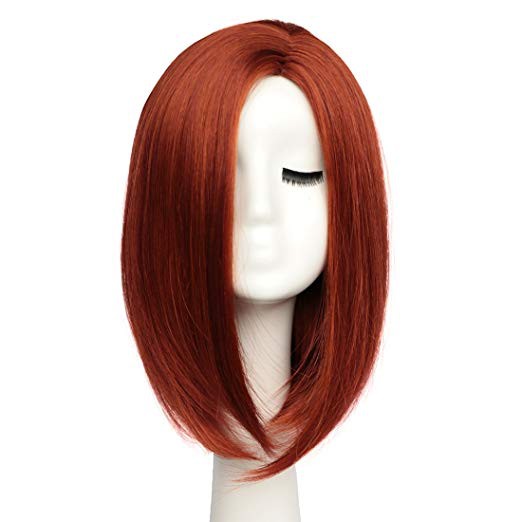 short red costume wig