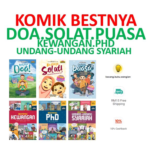 KOMIK BERWARNA BESTNYA SOLAT - DOA - PUASA - KEWANGAN - PHD - UNDANG2 ...