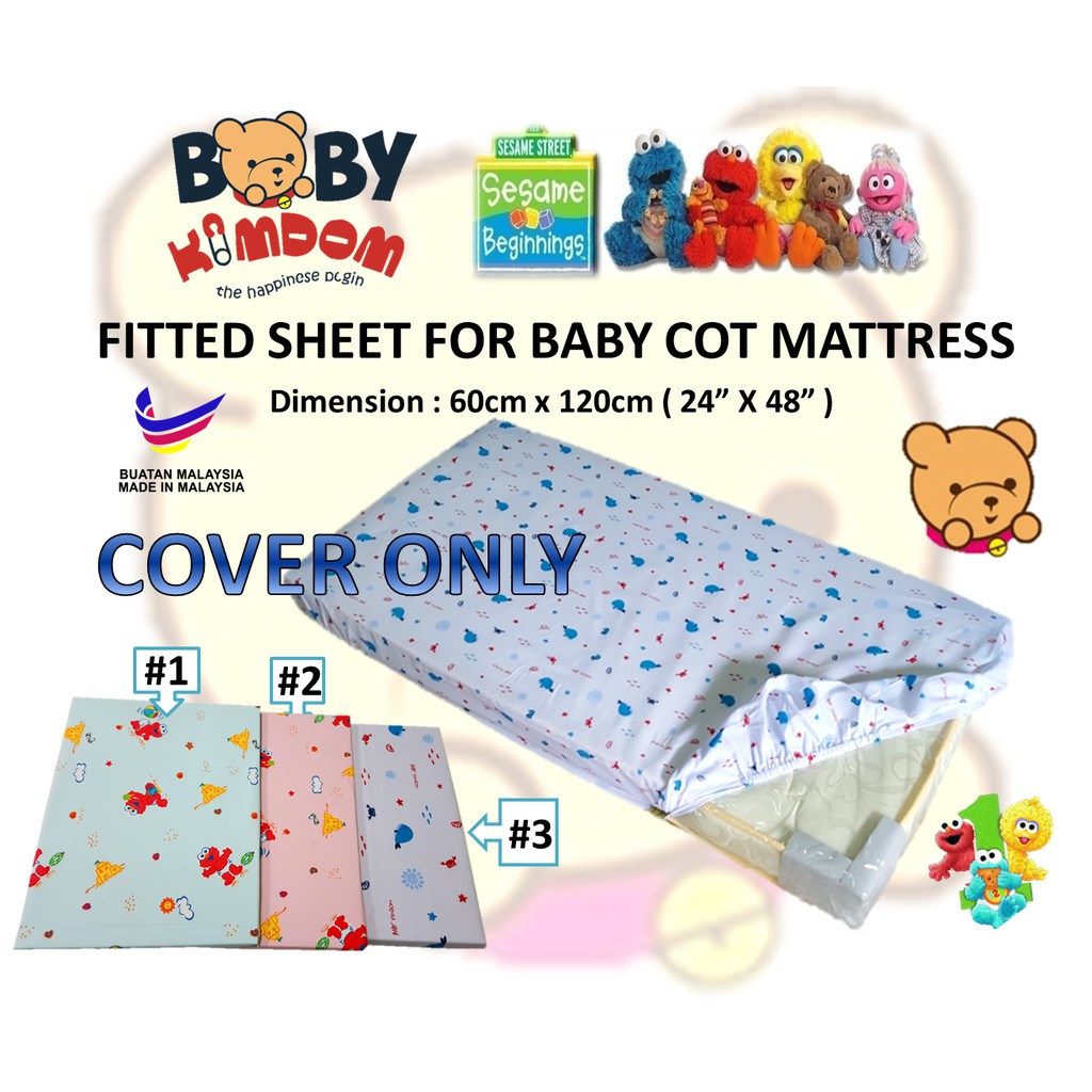 Babykimdom Sesame Baby Crib Fitted Sheet Babycot Mattress Cover