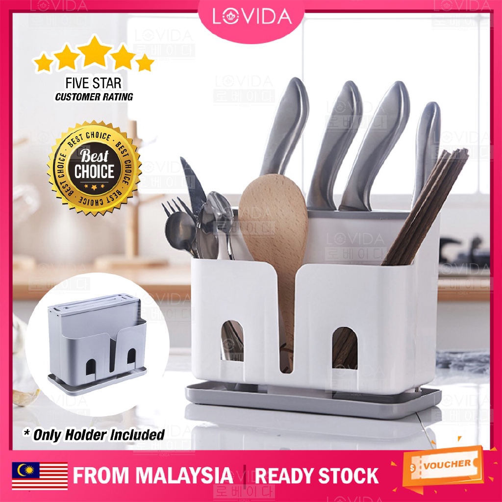 LOVIDA CLEAR STOCK Kitchen Tool Storage Utensil Scissor Fork Spoon