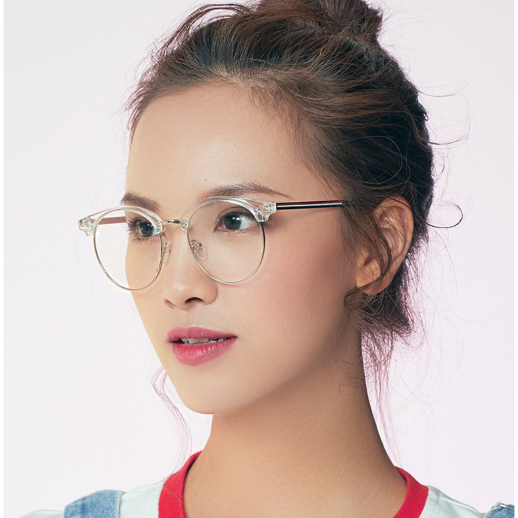 clear white frame glasses