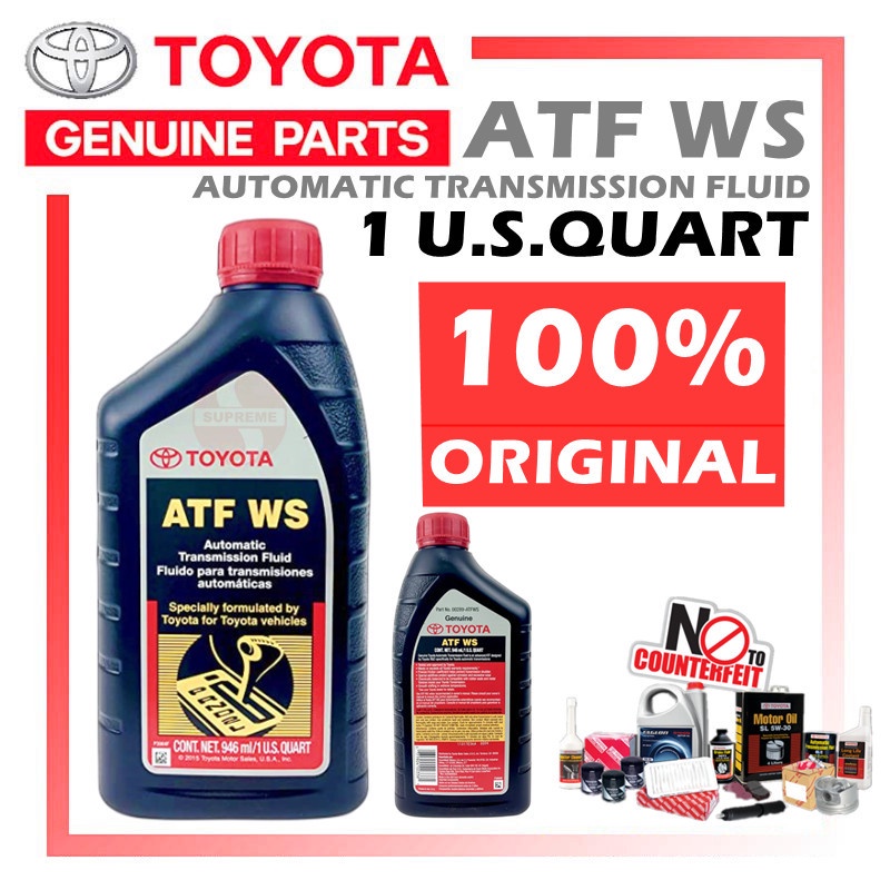 S U Toyota Atf Ws Auto Transmission Fluid For Vios Lexus Hilux Revo Camry Altis Liter Minyak