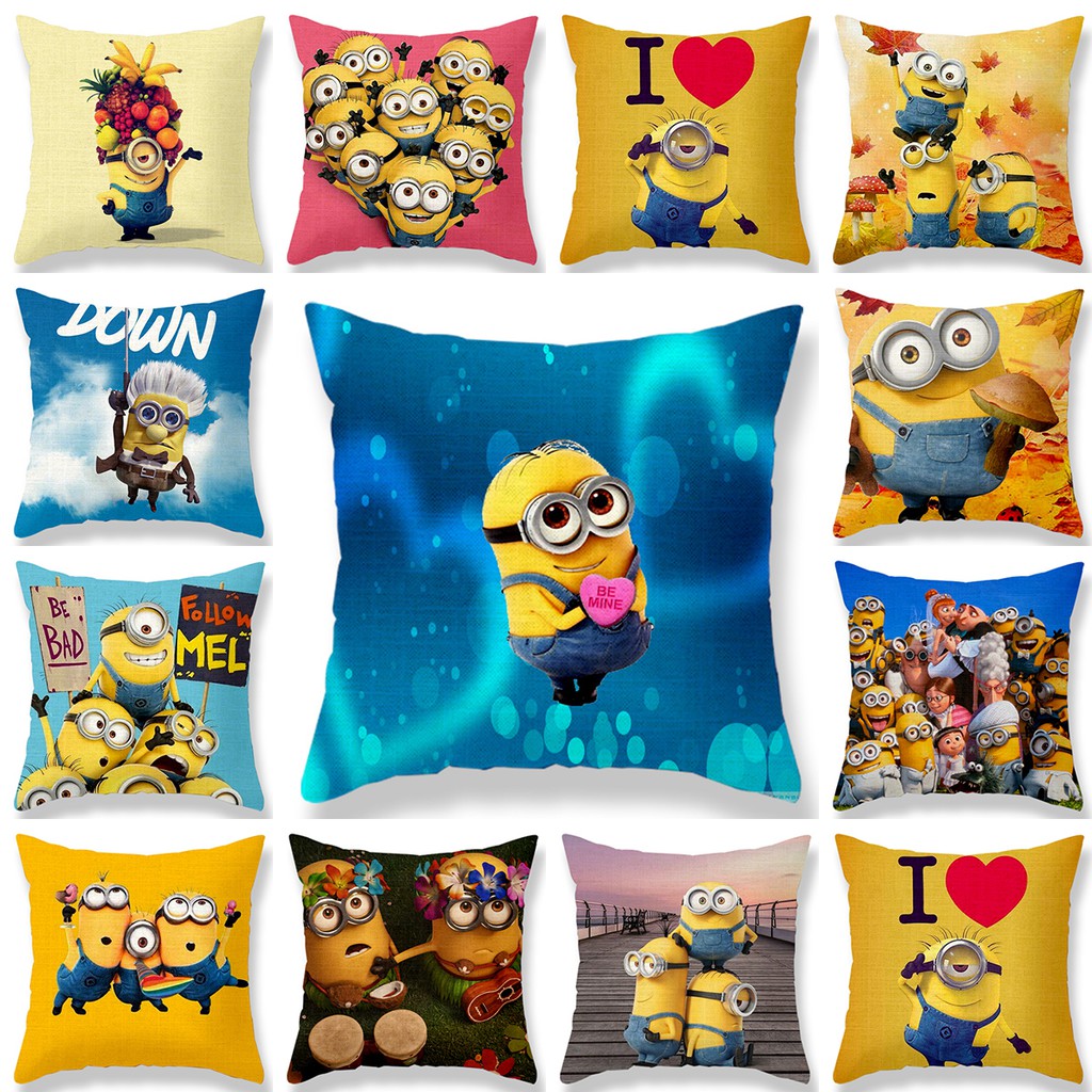Despicable Me Minions Linen Pillow Sofa Car Bed Sofa Pillow