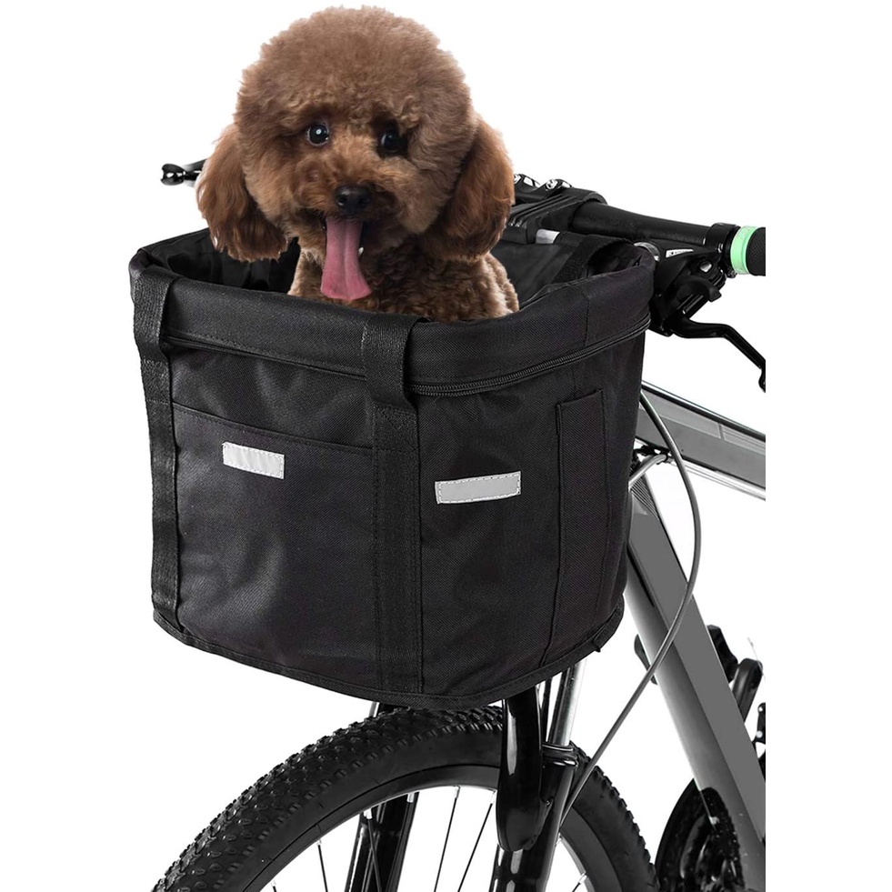 Bike Basket, Waterproof Small Pet Cat Dog Carrier Bicycle Handlebar