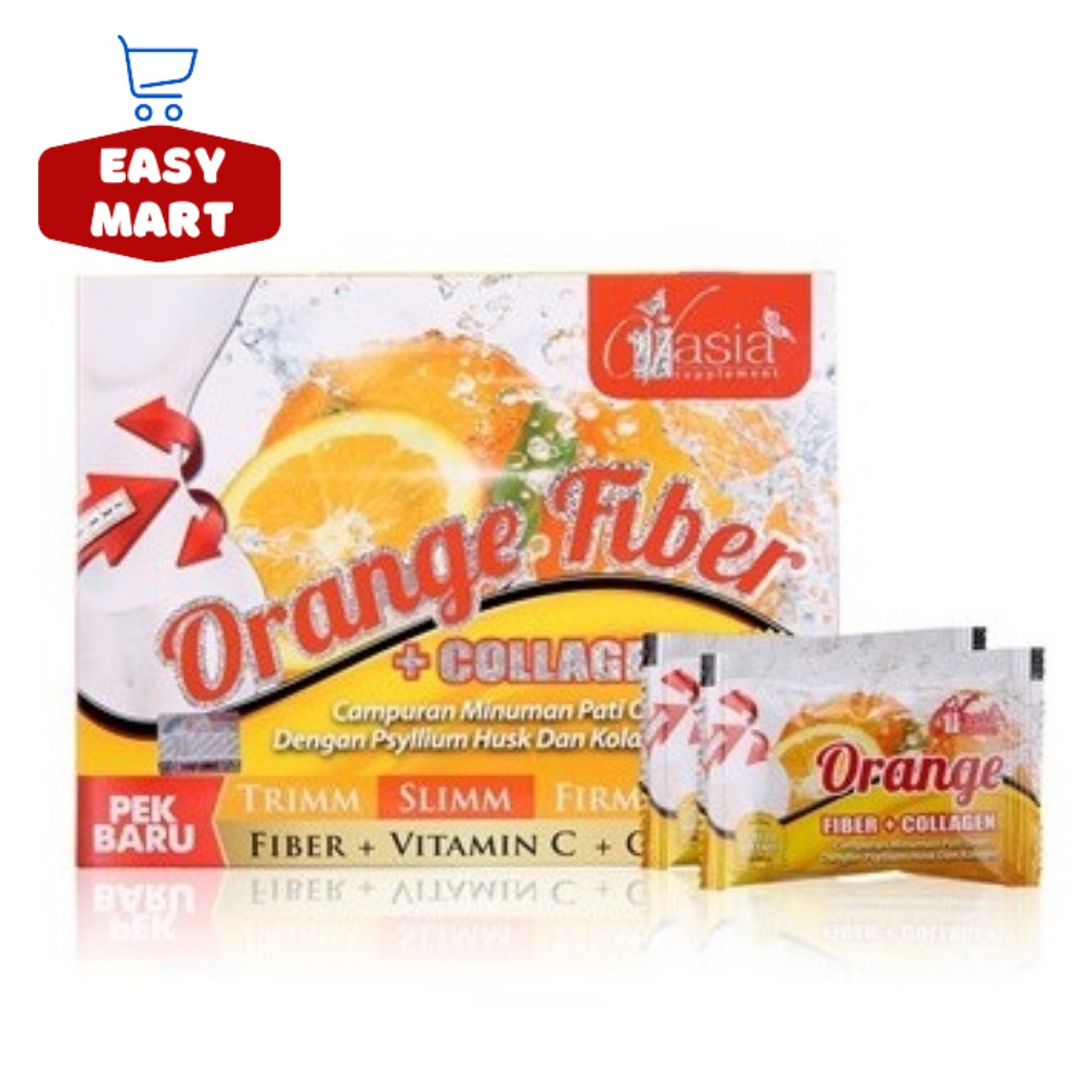 V'ASIA ORANGE FIBER + COLLAGEN 10SACHETS X 15GRAM [100 ORIGINAL HQ