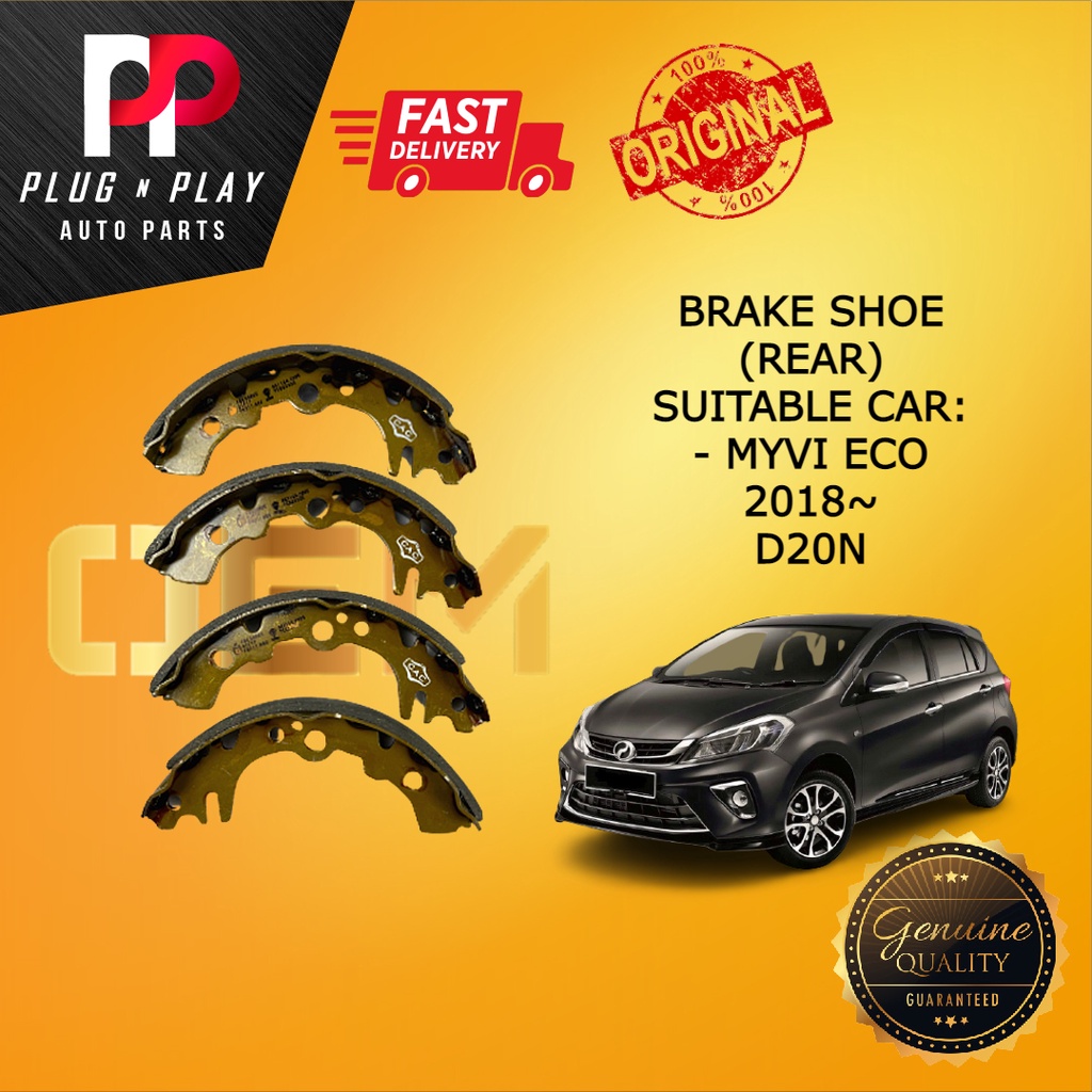 PERODUA MYVI ECO 2018~ D20N BRAKE SHOE REAR BELAKANG OEM PRODUCT