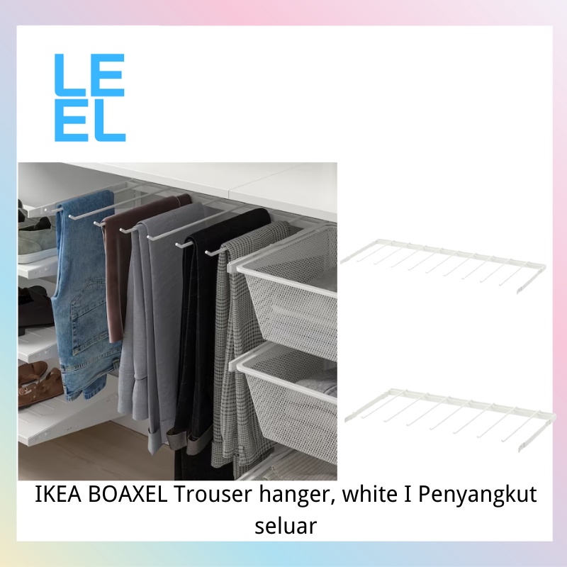 IKEA BOAXEL Trouser hanger, white I Penyangkut seluar Shopee Malaysia