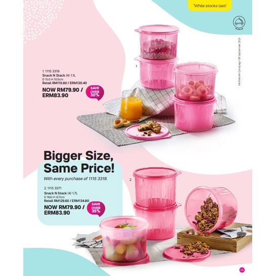 Tupperware Snack N Stack 4 Shopee Malaysia