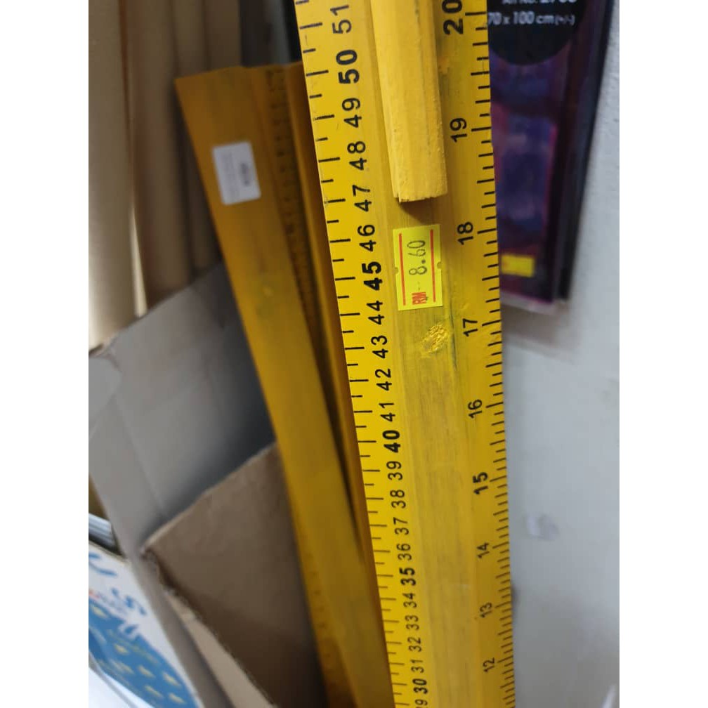 Wooden Ruler 100cm 1meter With Handle Pembaris Kayu Cikgu Sekolah Teacher