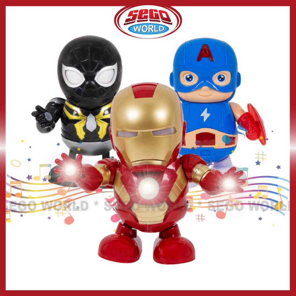 Sego] Dance Hero Iron Man Spider-Man Bumblebee Robot Toys For Kids Murah  Super Hero Budak Musical Dance Transformer | Shopee Malaysia