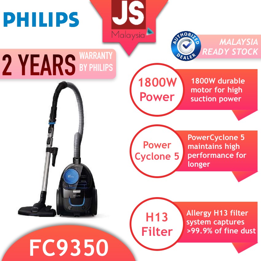 Philips Vacuum Cleaner 1800W 360W POWER CYCLONE 5 FC9350/62 [2 Years ...
