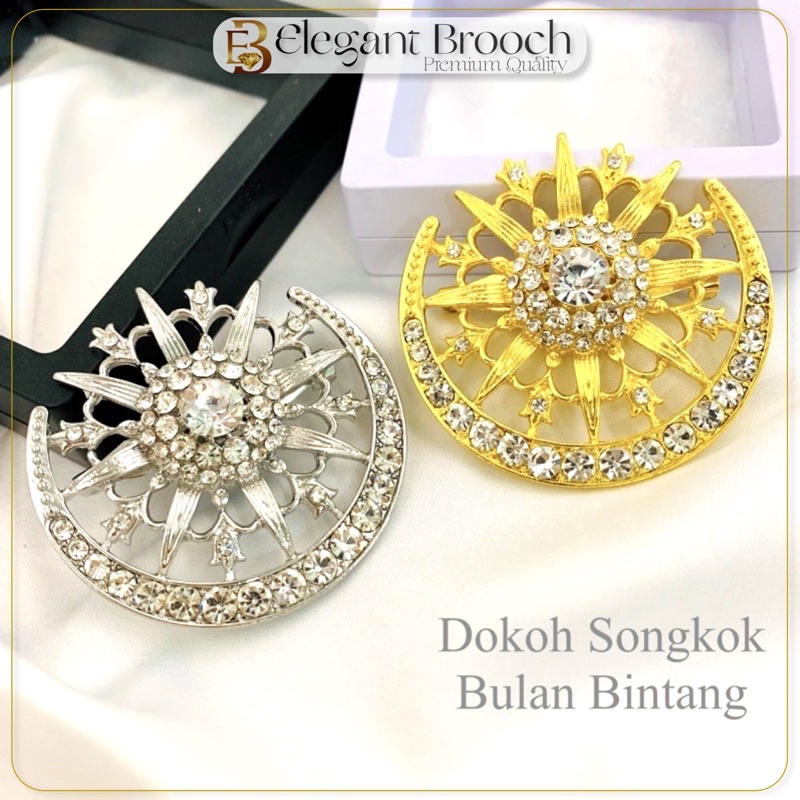 Buy Elegant Brooch 1pc Free Box Eksklusif Dokoh Songkok Bulan Bintang Kerongsang Nikah Muslimin Kerongsang Songkok Dk568 Seetracker Malaysia