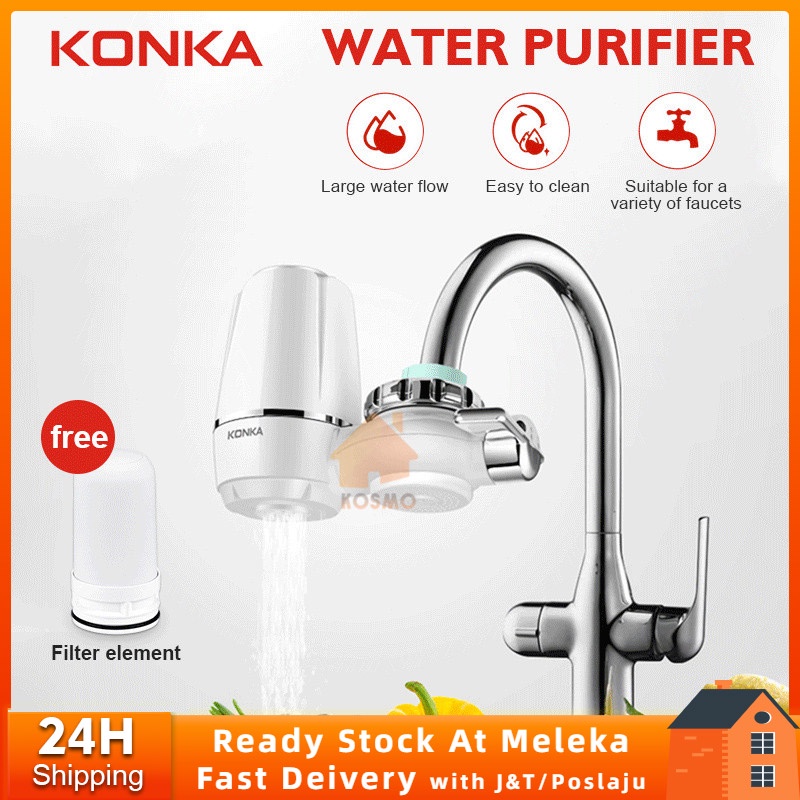 KONKA Water Faucet Water Filter With 4 filters Easy Install Water Purifier Penapis Air for Kitchen Bathroom Tap 净水器 滤水器