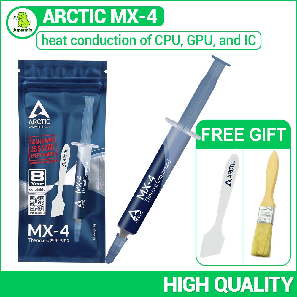 New ARCTIC MX-4 2019 Edition - Thermal Compound Paste - Carbon Based High  Performance - Heatsink Paste | Shopee Malaysia