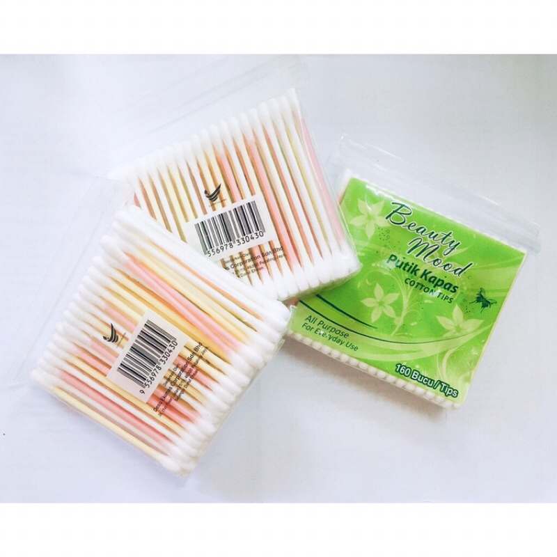Cotton Bud Beauty Mood Cotton Bud 160pcs High Absorbent Cotton Dual ended Round Tips Swab