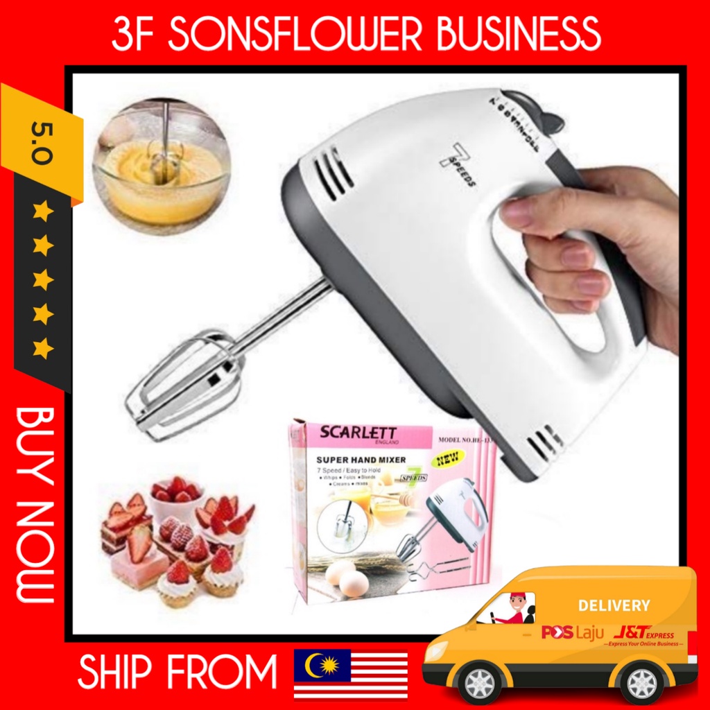 Hand Mixer Cake/ Egg Beater/ Pemutar Kek/ Pemukul Telur/ Pemutar Kek Mixer