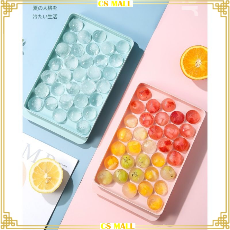 33 Grids Round Ice Cube Tray Ball Jelly Mold Maker Kitchen Party Cooking Use Freezer Acuan Ais Kiub Bulat 球型冰格造冰盒