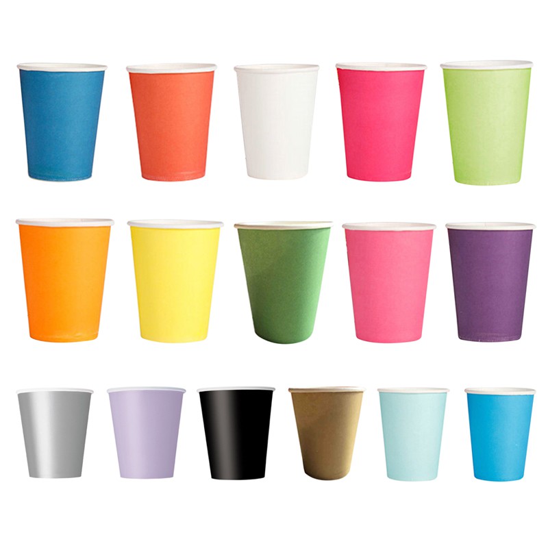 Plain Solid Colours Birthday Party Catering Tableware Job Lot Paper CUPS 9oz