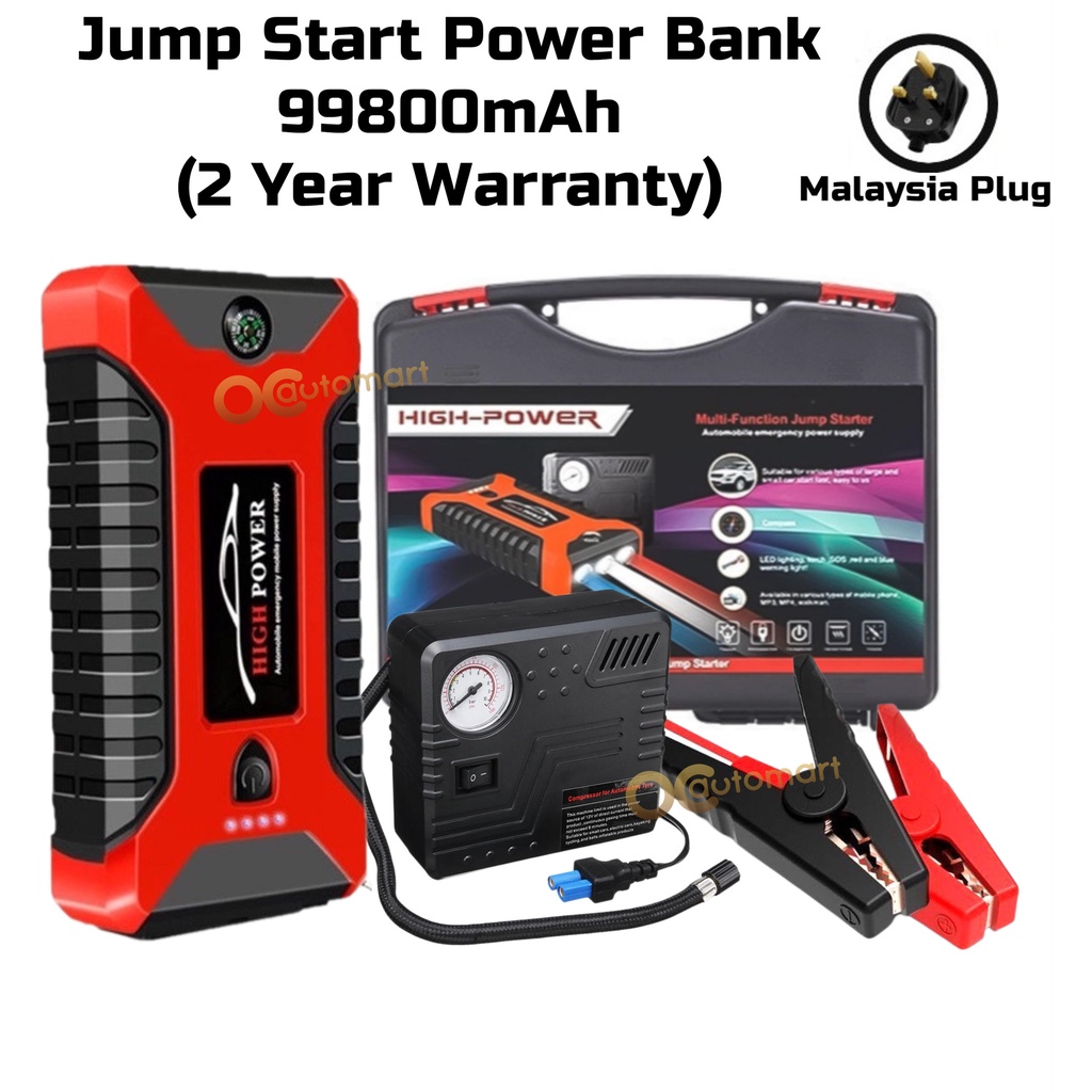 99800mAh Car Power Bank High Power Multifunction Car Jump Starter