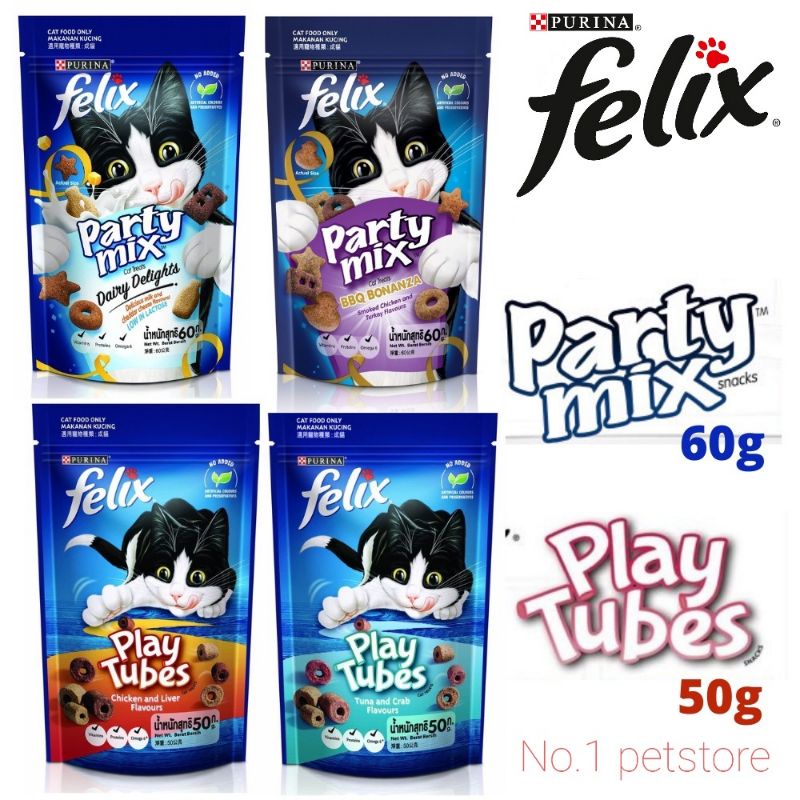 Purina Felix Party Mix cat treats ( 60 gram ) / Cat Snack Shopee Malaysia