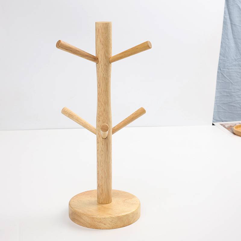 Wooden Mug Cup Holder Kitchen Rack Tea Coffee Tray