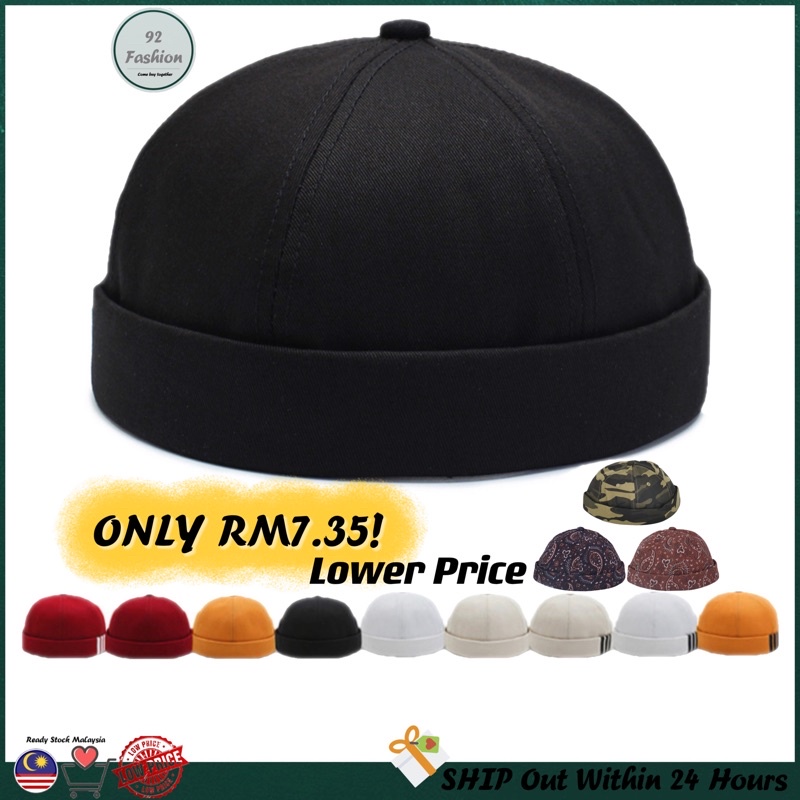 Kopiah Topi Lelaki Viral Topiah MikiHat Songkok Roll Hat Sailor Prayer Casual Brimless Cap