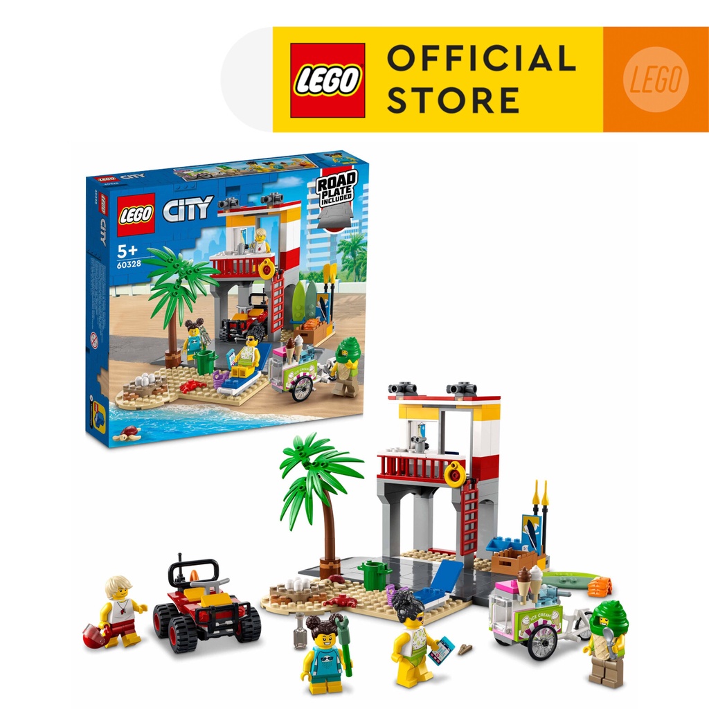 LEGO® City Community 60328 Beach Lifeguard Station Playset For Kids