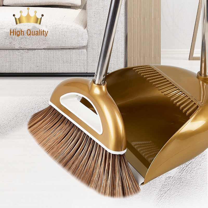 Broom Dustpan Set Single Soft Sweeping With Wiper Broom Household Artifact Lazy Group sweeper broom 扫把 掃把 broom and dustpan setmagic broom sweeper cleaning tool dust sweeper