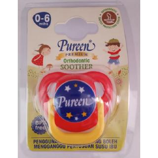 ORIGINAL PUREEN 0-6m Premium Orthodontic Shaped Soother BPA-free With ...