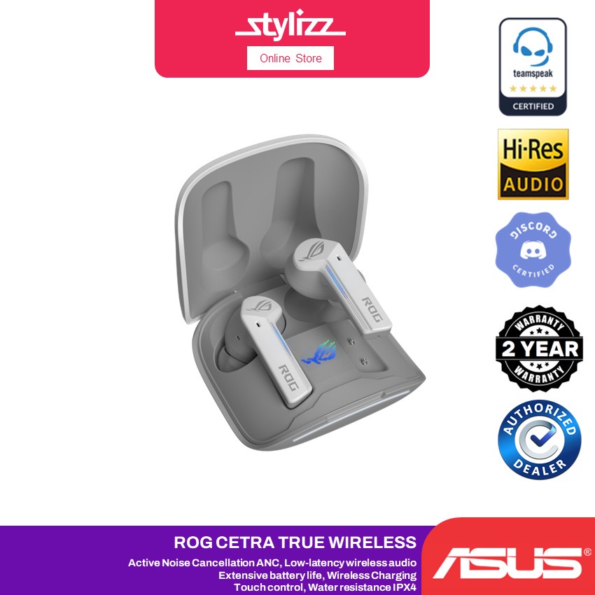 ASUS ROG Cetra True Wireless gaming earbud  with low-latency, ANC,27-hour battery,IPX4, EQ/virtual 7