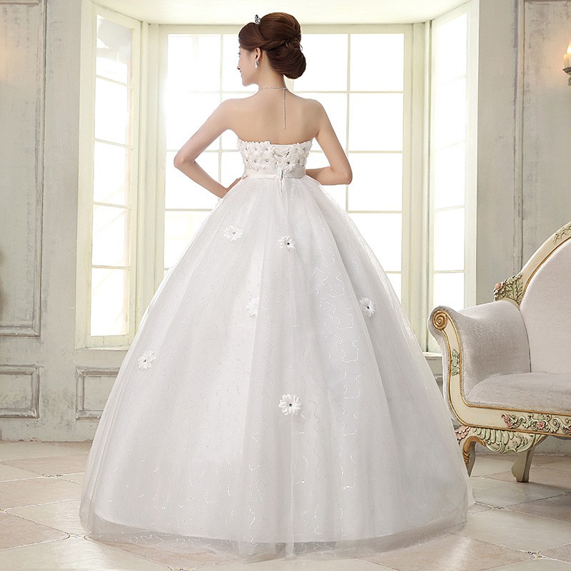 High Waist Wedding Dress For Pregnant Women Shopee Malaysia