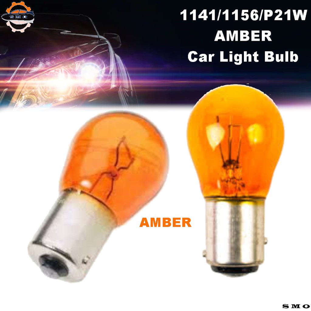 Grandview Amber 1156 BA15S S25 7506 LED COB Silica 48SMD Car Bulb for Tail Sidelight Indicator Light Bulb Stop Brake Turn Rear 12V Pack of 2 