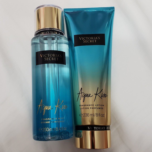 Victoria's Secret Aqua Kiss Fragrance Mist Perfume & Lotion 100% ...