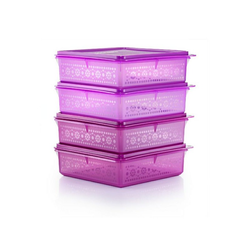 Tupperware Mosaic Snack Stor 2.9L bekas kedap udara airtight bpa free microsafe food kitchen storage liquid tight