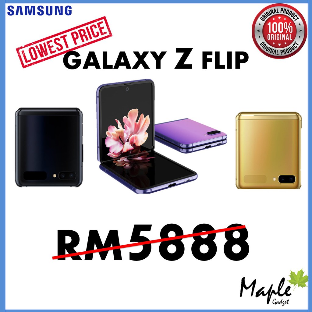 1 Day Special Samsung Galaxy Z Flip 8gb Ram 256gb Rom 100 Original Samsung Malaysia Shopee Malaysia