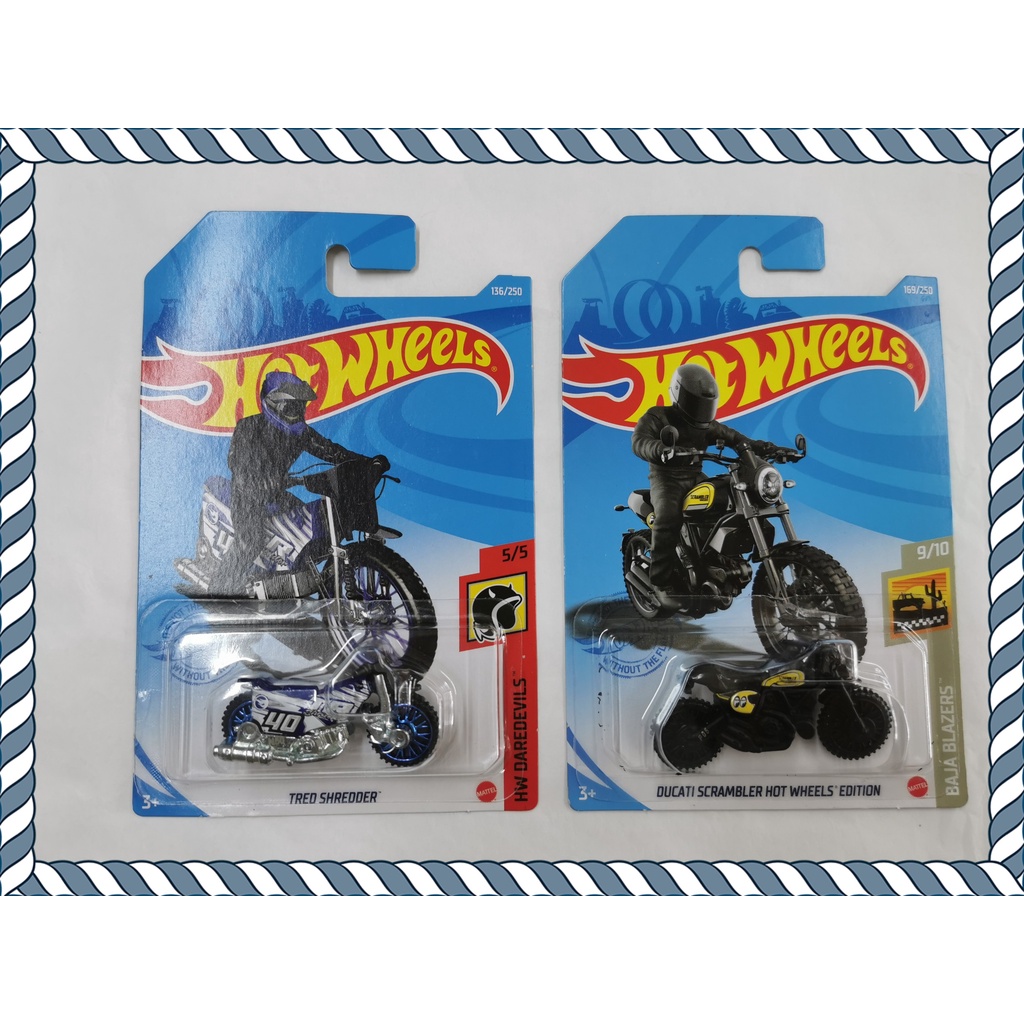 Hot Wheels Car with Card Tred Shredder (Treasure Hunt) Ducati Scrambler ...