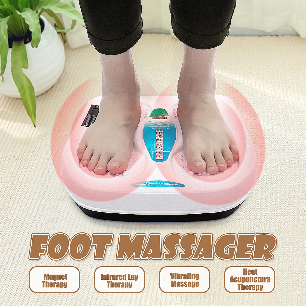 Electric Foot Massager Vibrator Relaxation Infrared Acupuncture Heat Therapy Relaxing Fatigue Kneading Massager Machine