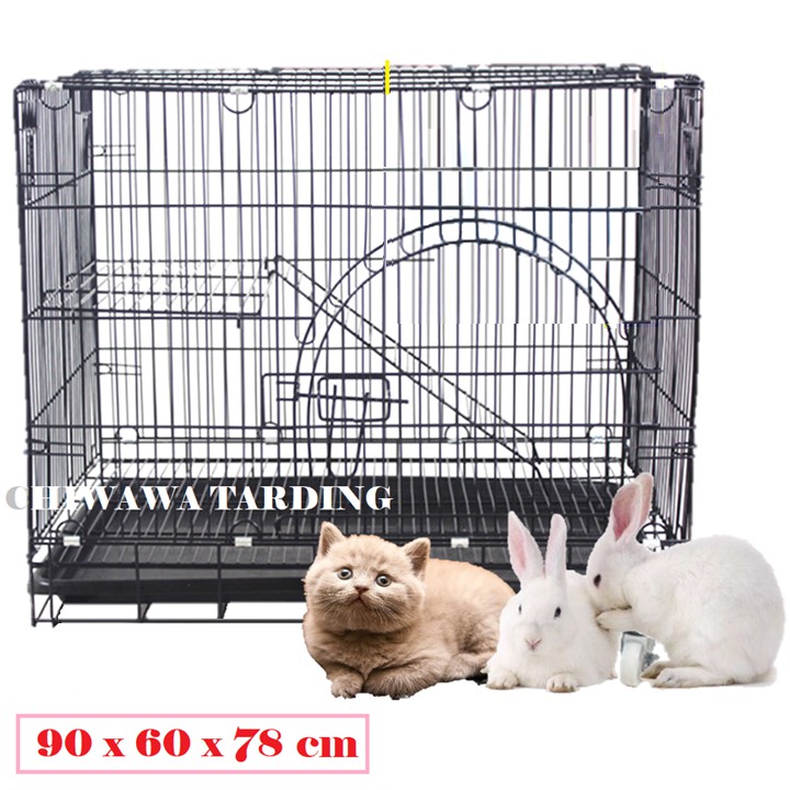 CG3【90 x 60 x 78cm】Pet Dog Cat Rabbit Cage Crate House Home / Rumah Haiwan Anjing Kucing Sangkar