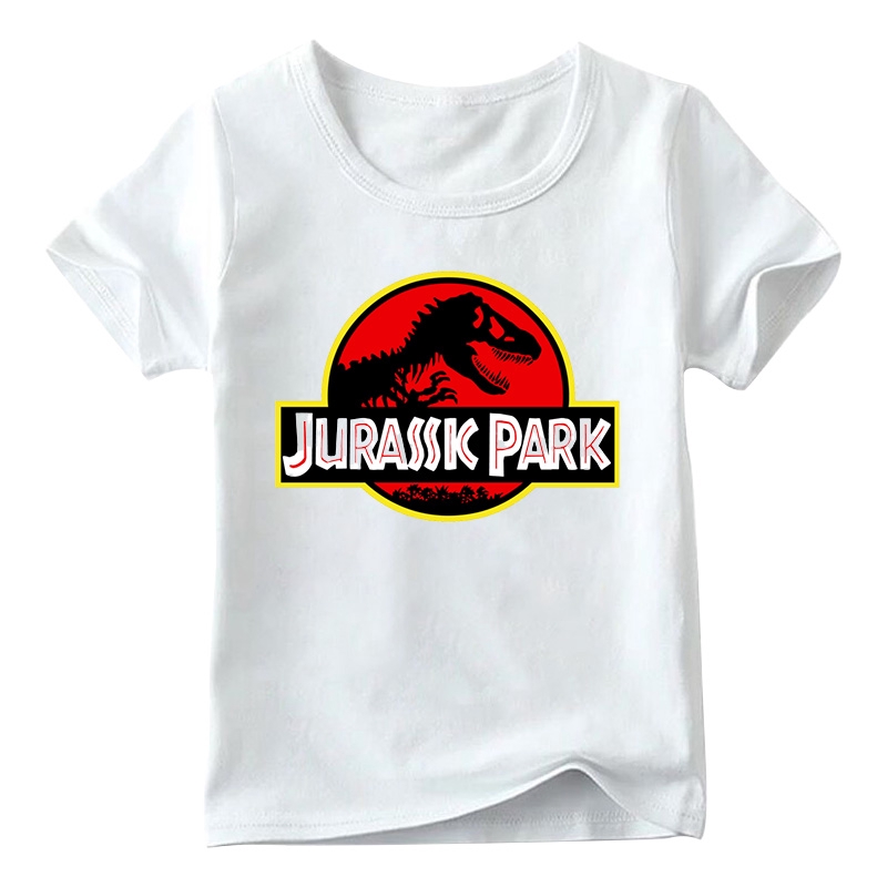 Cartoon T Shirts Children White Jurassic Park Shirts Shopee Malaysia - jurassic park shirt roblox