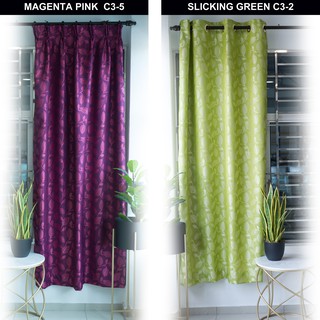 Langsir Tingkap Pintu Daun Rose Window Curtain Jaquard Langsir Tingkap Pintu Daun Rose Window Curtain Jaquard