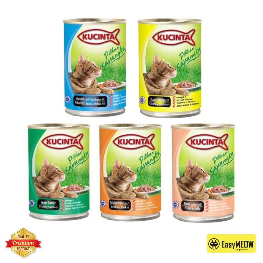 Kucinta Cat Canned Food 400g Cat Wet Food (5 Flavors) Shopee Malaysia
