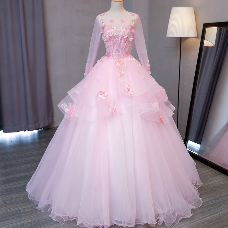 Sweet Pink Princess Dress Luxurious ...