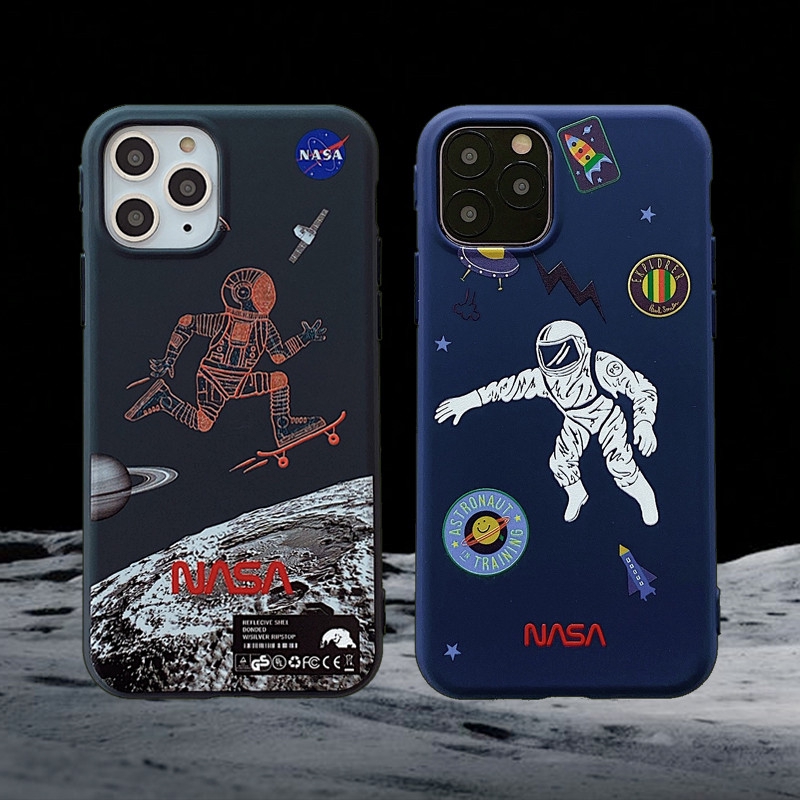 Black Blue Nasa Astronaut Case Iphone 12 Pro Max 12 Mini 12 Pro 11 Pro Max 11 X Xs Xr Xs Max 6 6s 7 8 Plus Se Soft Shockproof Cover Casing Shopee Malaysia