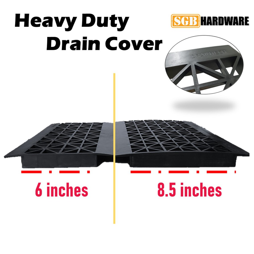 Heavy Duty Drain Cover 6" / 8.5" Black Draintech Shopee Malaysia