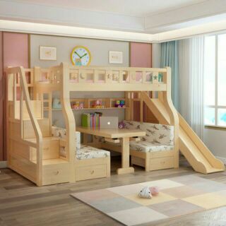 Children Solid Wood Bed High And Low Bunk Bed Shopee Malaysia